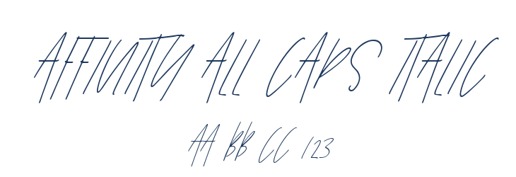 Affinity All Caps Italic Font Preview