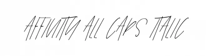 Affinity All Caps Italic  Frei Schriftart Herunterladen