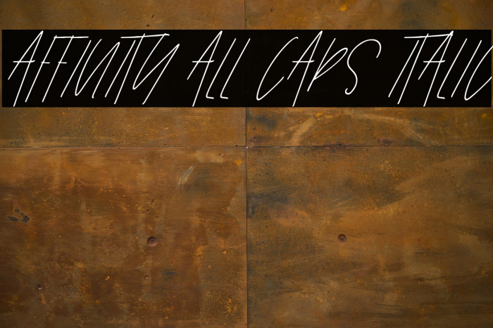 Affinity All Caps Italic Example 1
