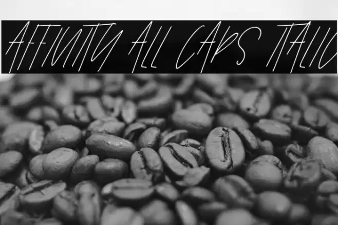 Affinity All Caps Italic خط examples