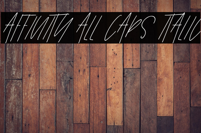 Affinity All Caps Italic Example 3
