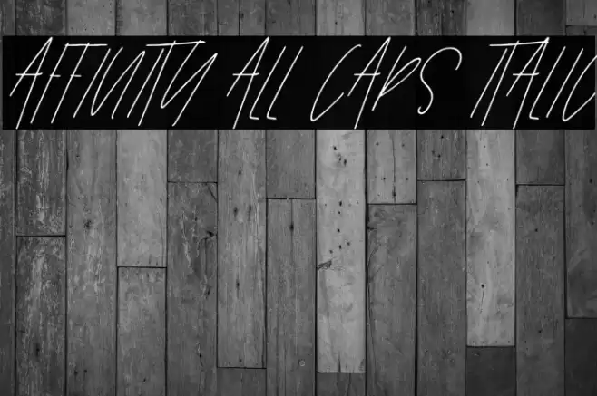 Affinity All Caps Italic خط examples