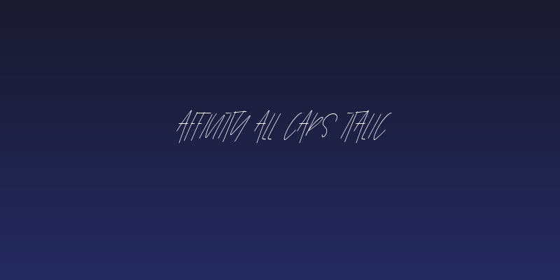 Affinity All Caps Italic Social Header