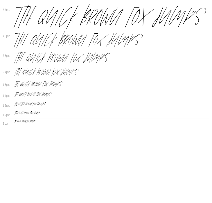 Affinity All Caps Italic Waterfall