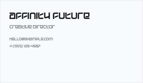 Affinity Future Business Card