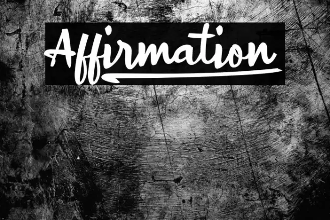 Affirmation_ Font examples