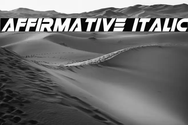 Affirmative Italic Font examples
