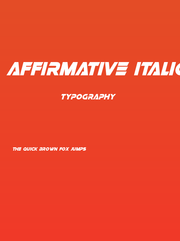 Affirmative Italic Poster