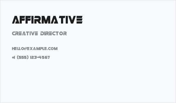 Affirmative Business Card