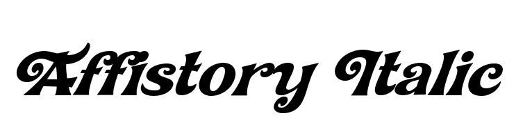 Affistory Italic Caratteri