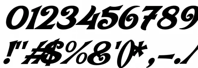 Affistory Italic フォント その他の文字