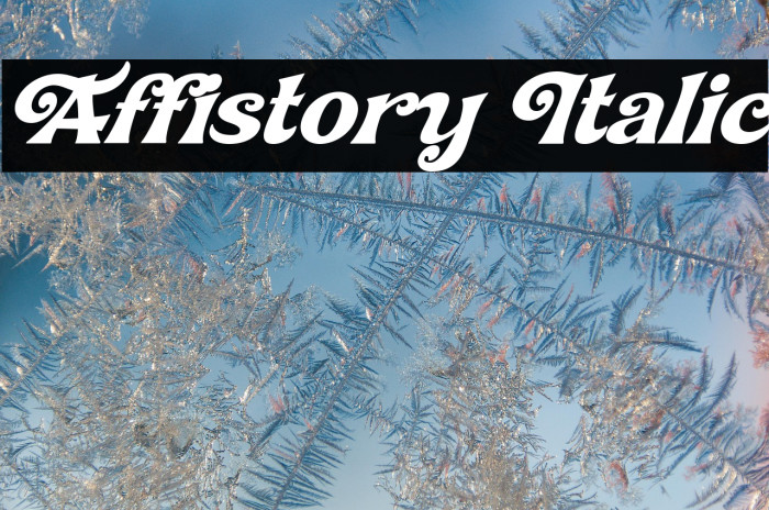 Affistory Italic Caratteri examples