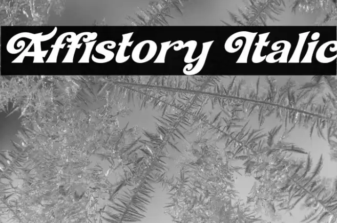 Affistory Italic Fuentes examples