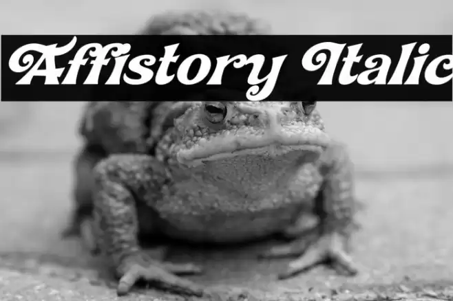 Affistory Italic Fuentes examples