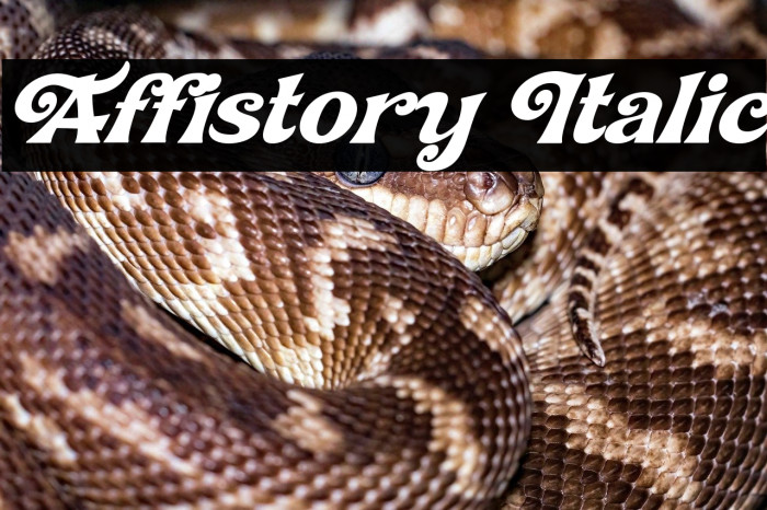 Affistory Italic Caratteri examples