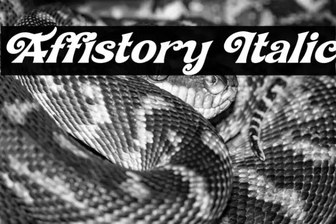 Affistory Italic Fuentes examples