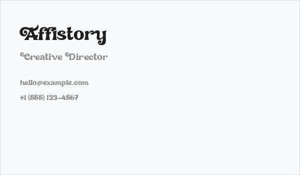 Affistory Business Card
