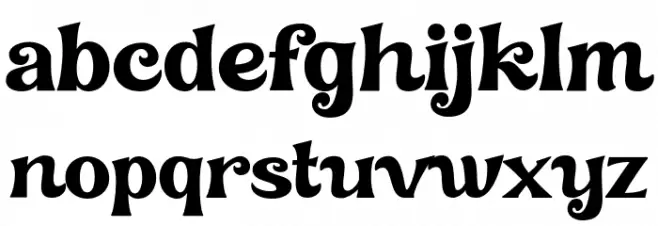 Affistory Schriftart Kleinbuchstaben