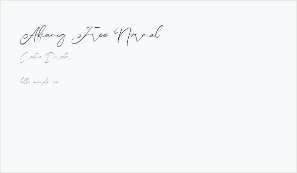 Afiany Free Normal Business Card