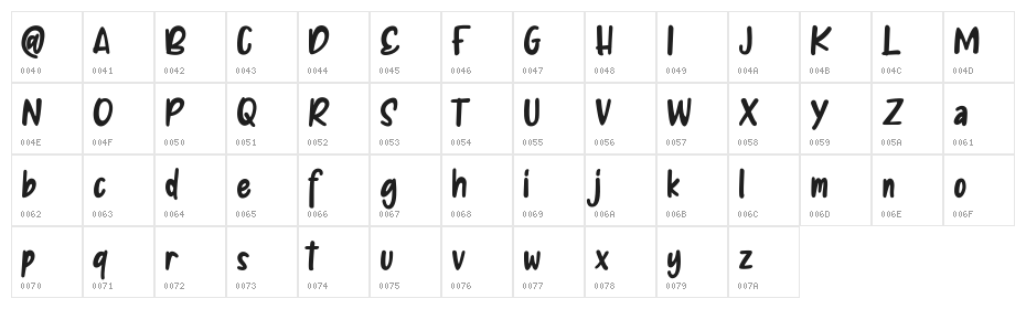 Afika FREE Character Map