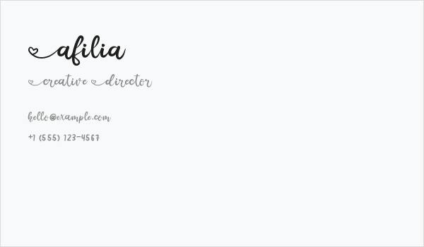 Afilia Business Card