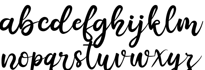 Afilia Font LOWERCASE