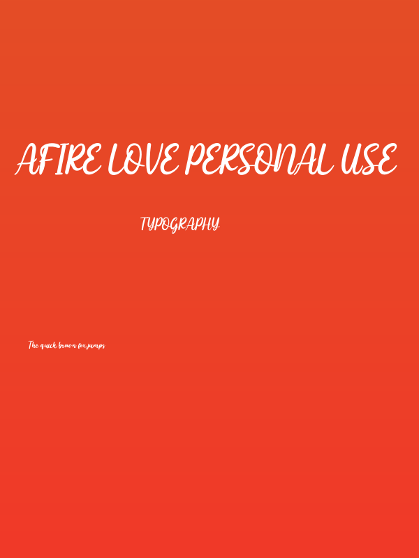 Afire Love Personal Use Poster