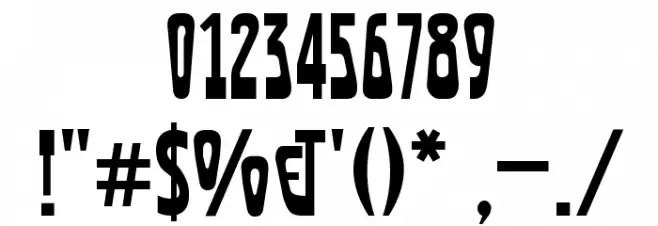 AfishaCap Font OTHER CHARS