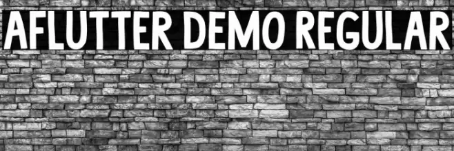 Aflutter DEMO Regular Font examples
