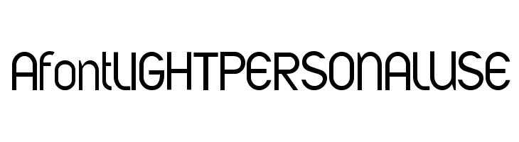 AfontLIGHTPERSONALUSE Font