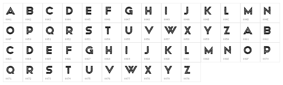 Africa Regular Character Map