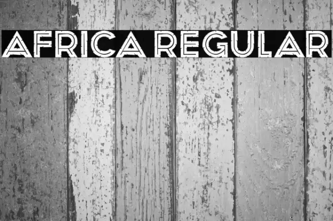 Africa Regular Шрифта examples