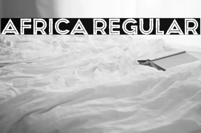 Africa Regular Шрифта examples