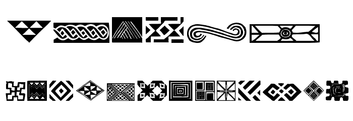 African Ornaments One Font OTHER CHARS