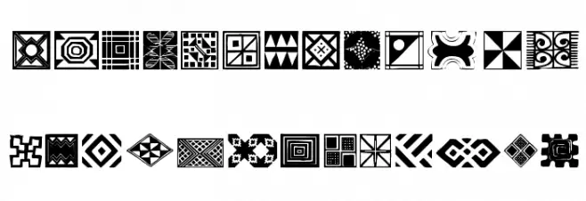 African Ornaments One Caratteri MAIUSCOLE