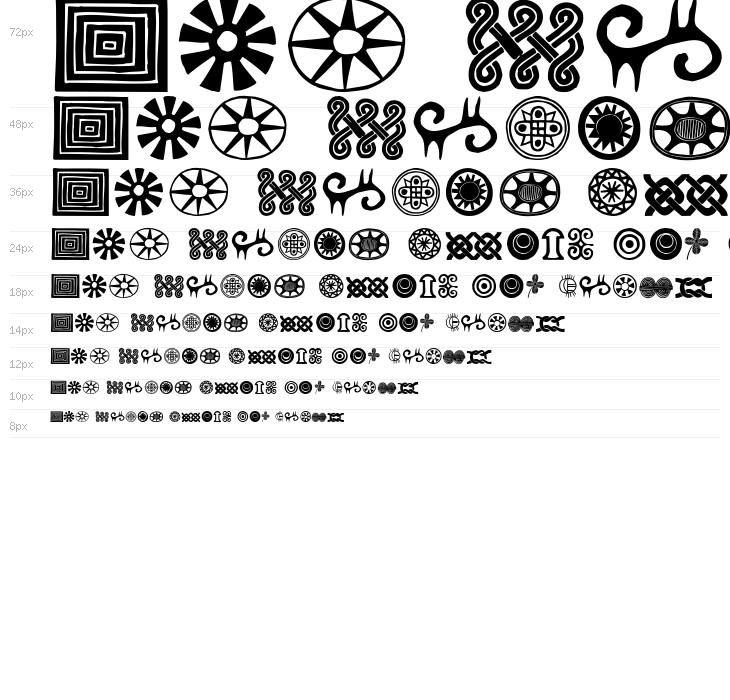 African Ornaments One Waterfall