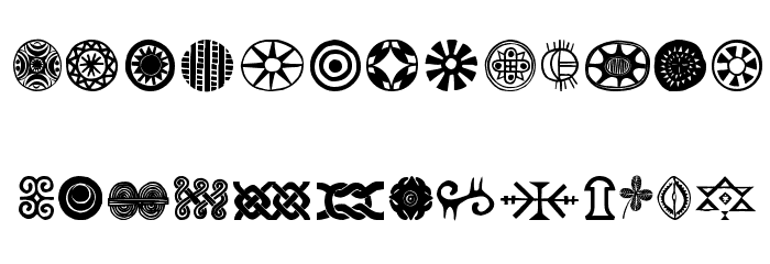 African Ornaments One Font LOWERCASE