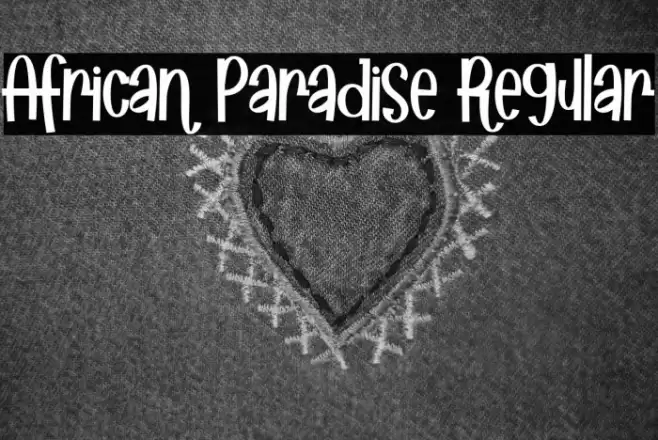 African Paradise Regular Font examples