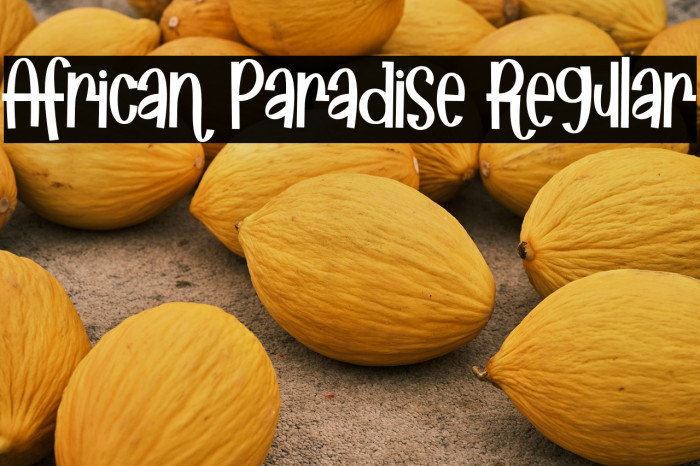 African Paradise Regular Example 3