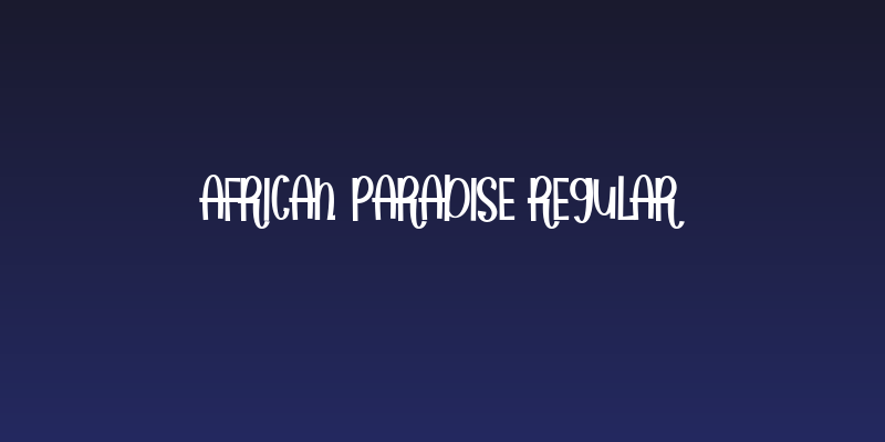 African Paradise Regular Social Header