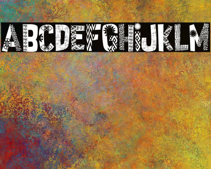 African Style Schriftart examples