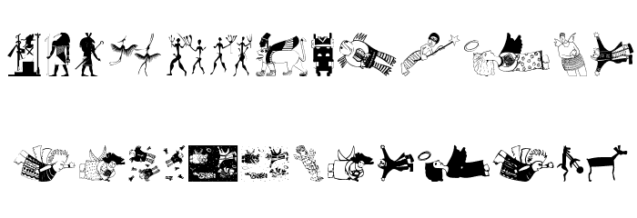 AfricanAngelsAndSpirits Font LOWERCASE