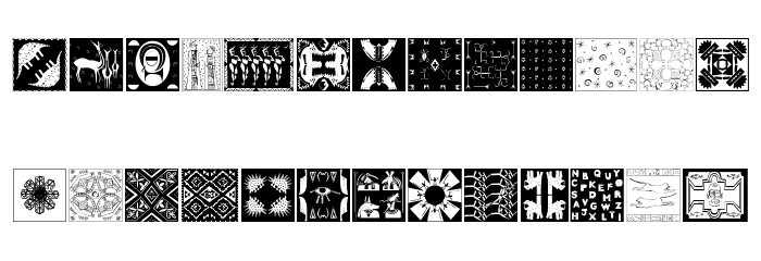 AfricanPattern Font LOWERCASE