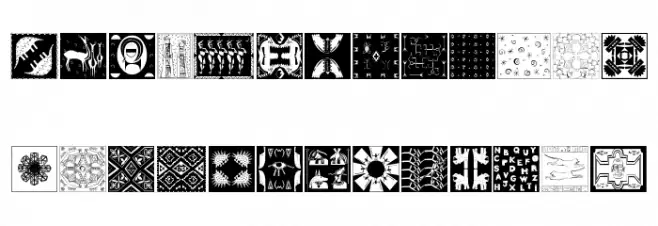 AfricanPattern Schriftart Kleinbuchstaben