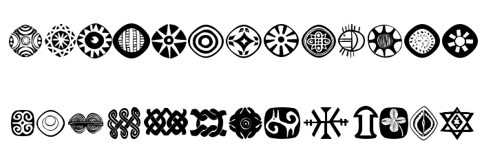 AfricanSymbols Font LOWERCASE