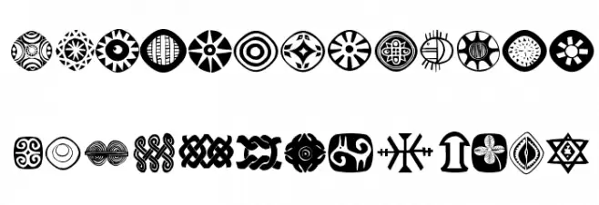 AfricanSymbols Fuentes MINÚSCULAS