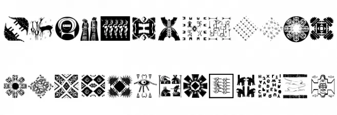 Africanissima Schriftart Kleinbuchstaben