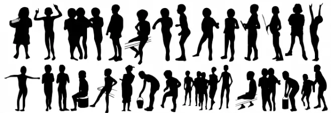Afrika Children A Rural Schriftart Kleinbuchstaben