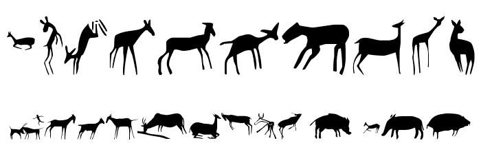 Afrika RockArt F Animals1 Regular Fonte OUTROS PERSONAGENS