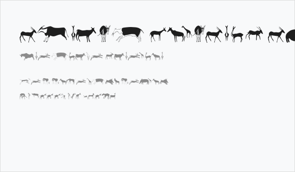 Afrika RockArt F Animals1 Regular Business Card